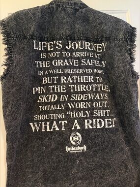 Hellanbach Distressed Biker Vest NWT